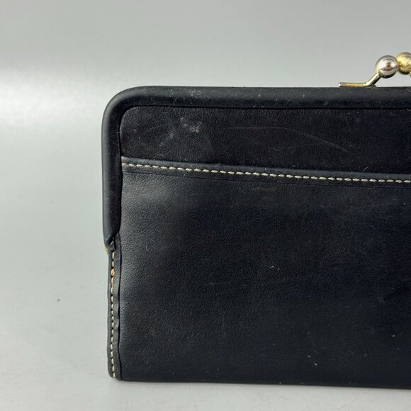 Vintage Coach Black Leather Long Wallet - Picture 6 of 15